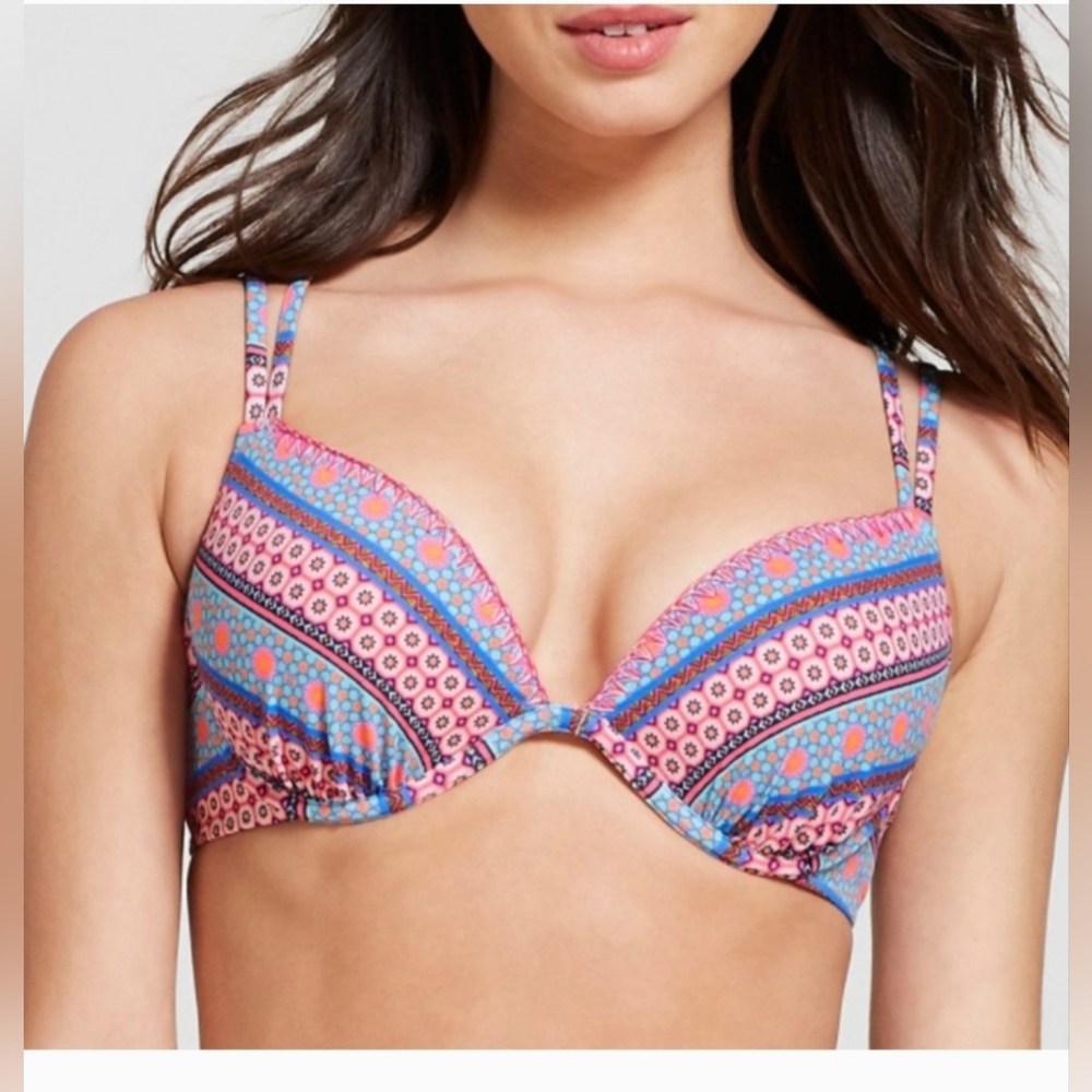 Shade & Shore Pink and Blue One Piece Swimsuit